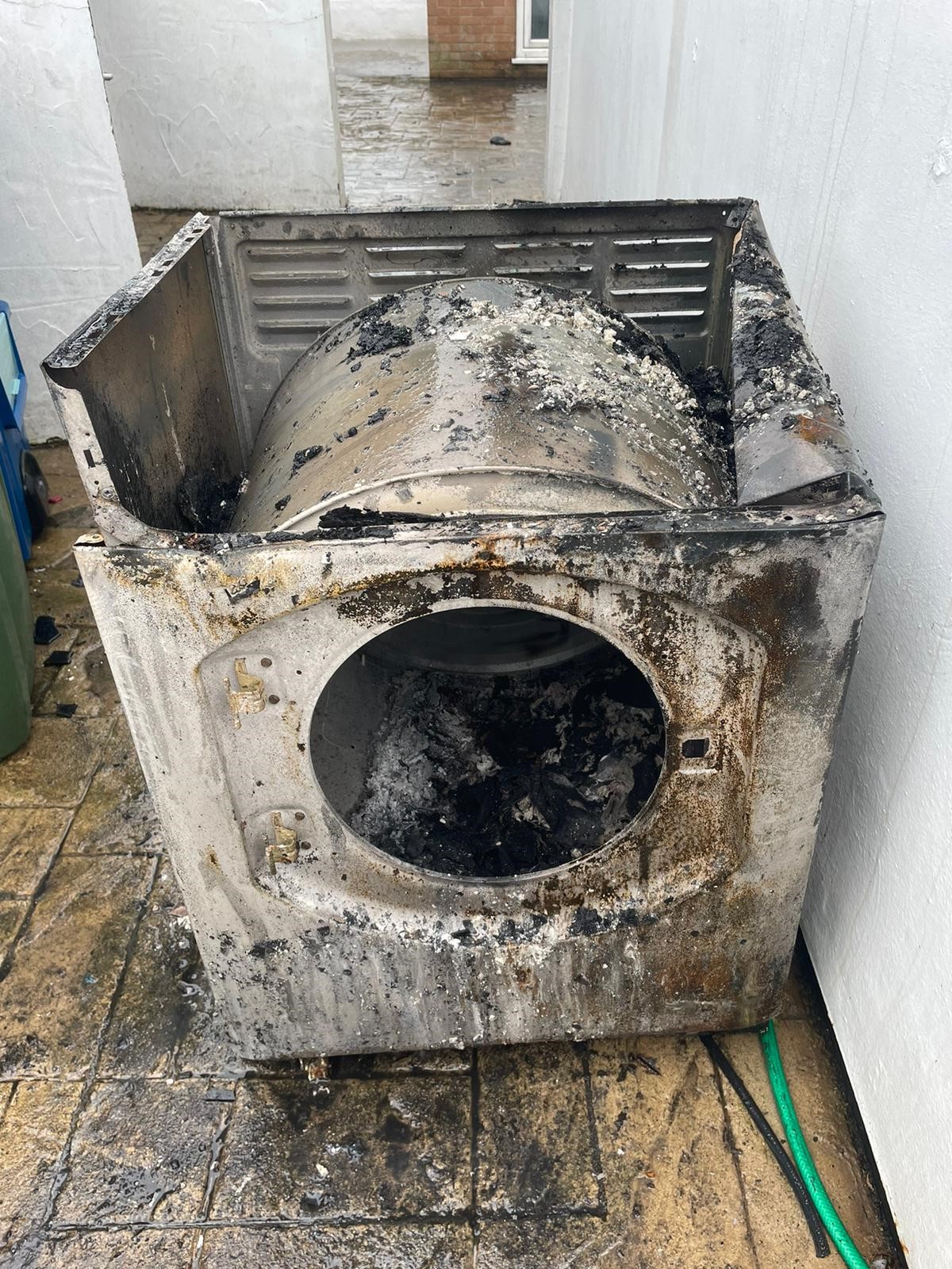 Tumble dryer fire